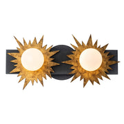 Lucas McKearn Soleil 2 Light Bath/Vanity, Weathered Zinc/Gold - BB90417-2