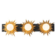 Lucas McKearn Soleil 3 Light Bath/Vanity, Weathered Zinc/Gold - BB90417-3