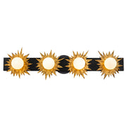 Lucas McKearn Soleil 4 Light Bath/Vanity, Weathered Zinc/Gold - BB90417-4