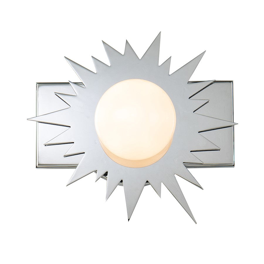 Lucas McKearn Soleil 1 Light Wall Sconce, Polished Chrome - BB90417PC-1