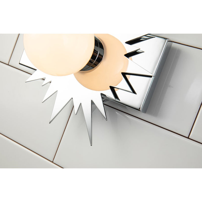 Lucas McKearn Soleil 1 Light Wall Sconce, Polished Chrome