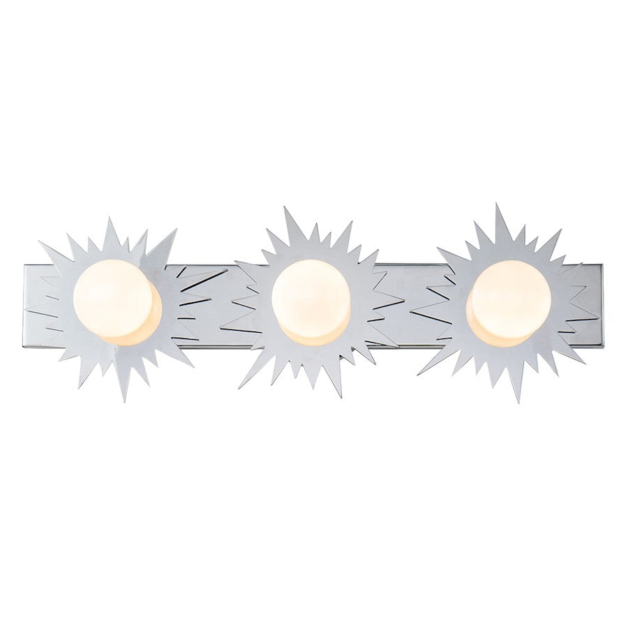 Lucas McKearn Soleil 3 Light Bath/Vanity, Polished Chrome - BB90417PC-3