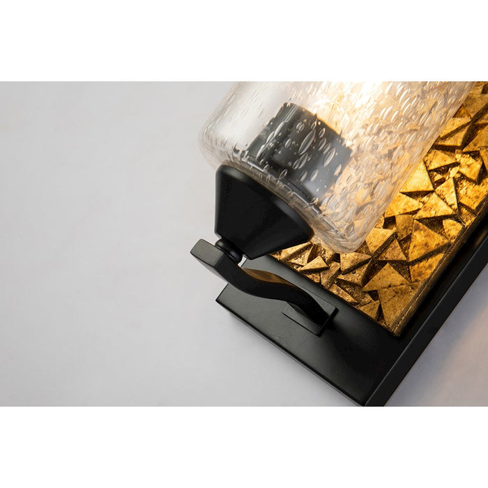 Lucas McKearn Bocage 1 Light Wall Sconce, Matte Black/Gold