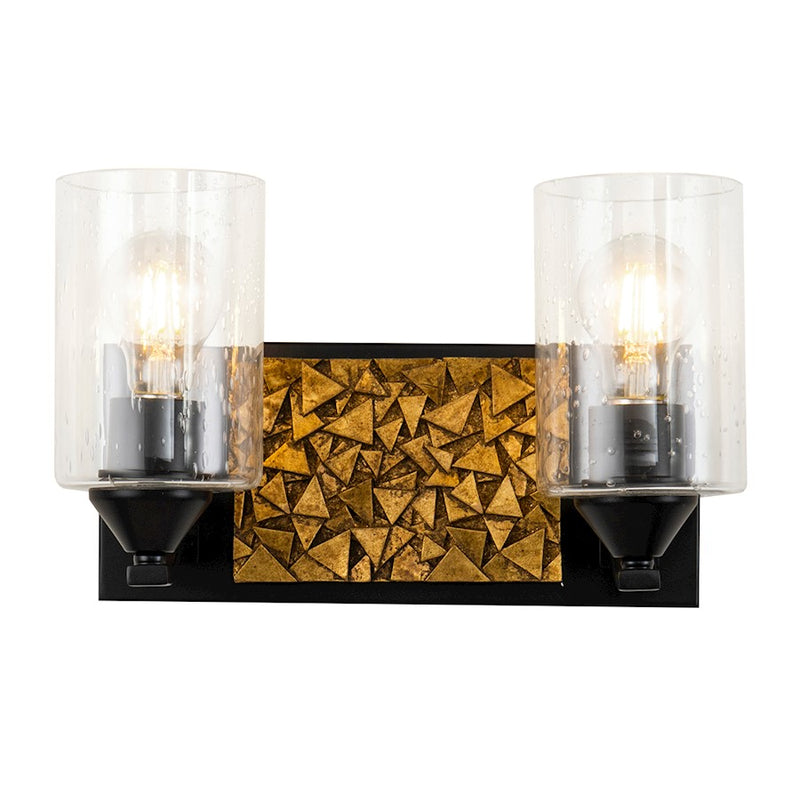 Lucas McKearn Bocage 2 Light Bath/Vanity, Matte Black/Gold - BB90586MB-2B1G