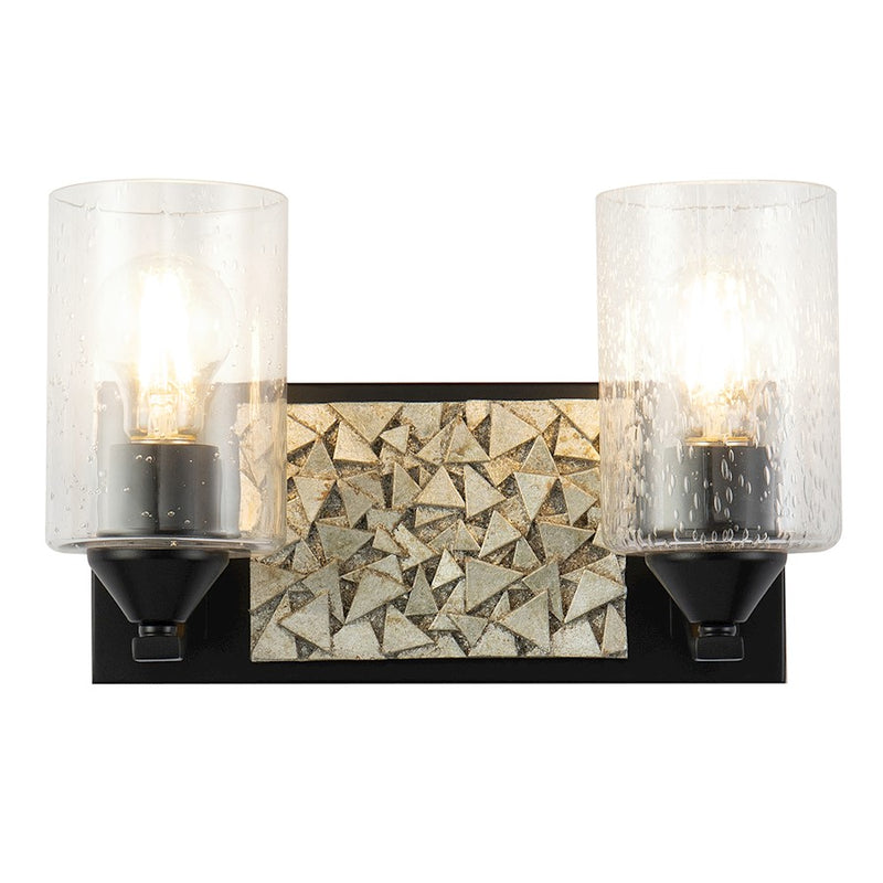 Lucas McKearn Bocage 2 Light Bath/Vanity, Matte Black/Silver - BB90586MB-2B1S
