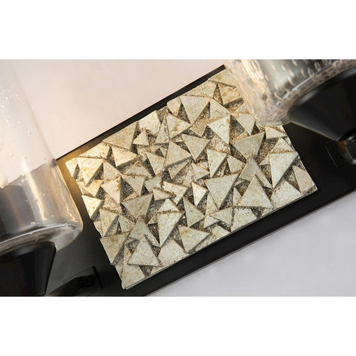 Lucas McKearn Bocage 2 Light Bath/Vanity, Matte Black/Silver