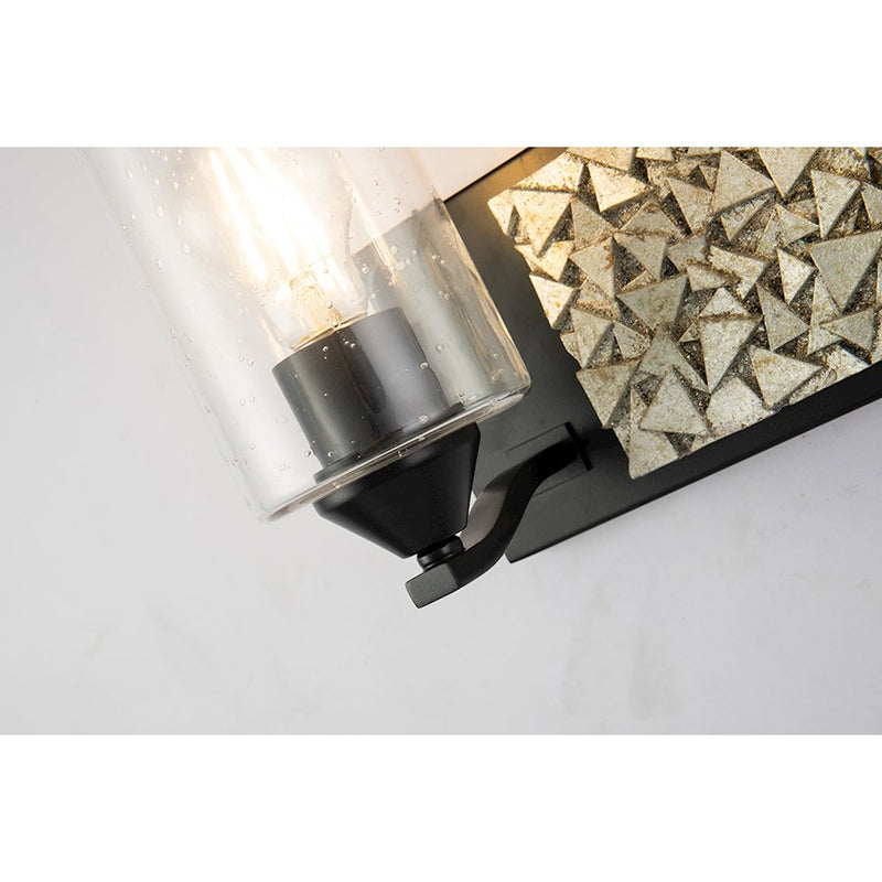 Lucas McKearn Bocage 2 Light Bath/Vanity, Matte Black/Silver