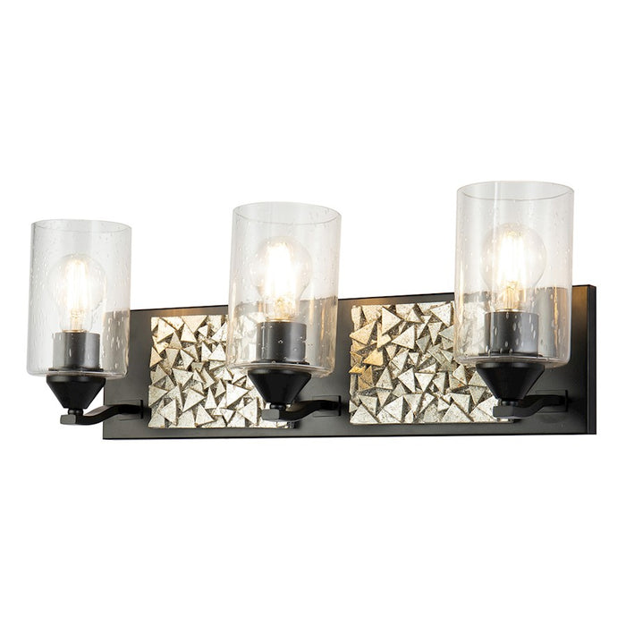 Lucas McKearn Bocage 3 Light Bath/Vanity, Matte Black/Silver - BB90586MB-3B1S