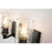 Lucas McKearn Bocage 3 Light Bath/Vanity, Matte Black/Silver