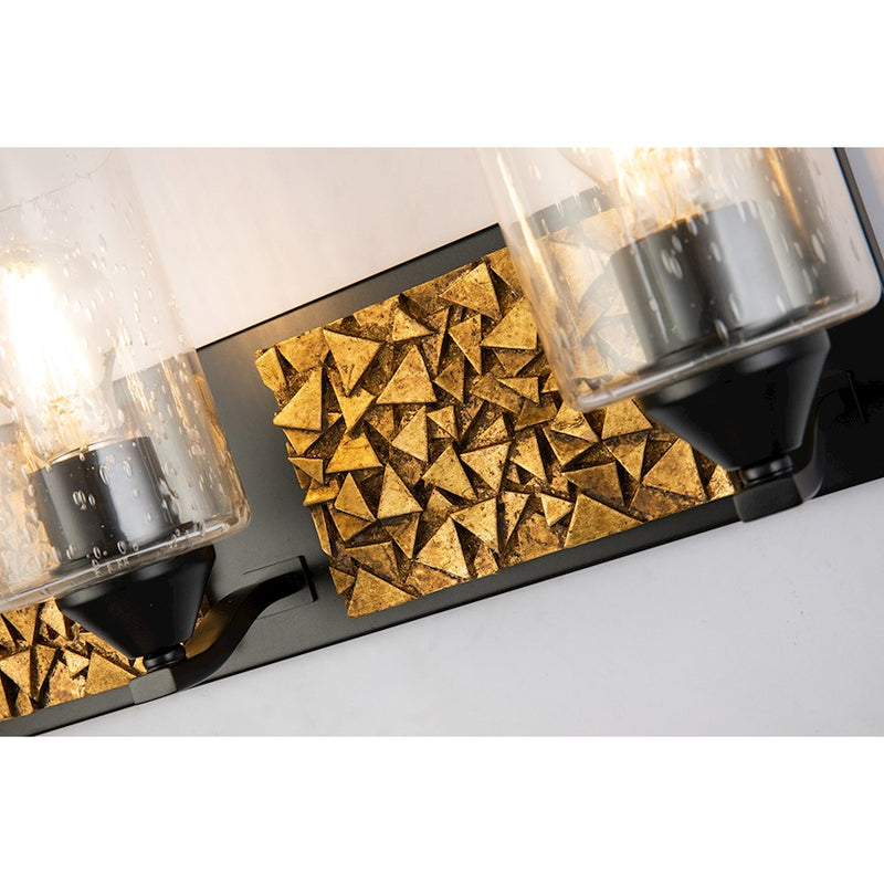 Lucas McKearn Bocage 4 Light Bath/Vanity, Matte Black/Gold