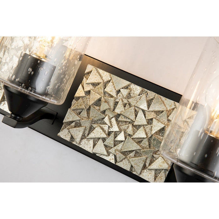 Lucas McKearn Bocage 4 Light Bath/Vanity, Matte Black/Silver