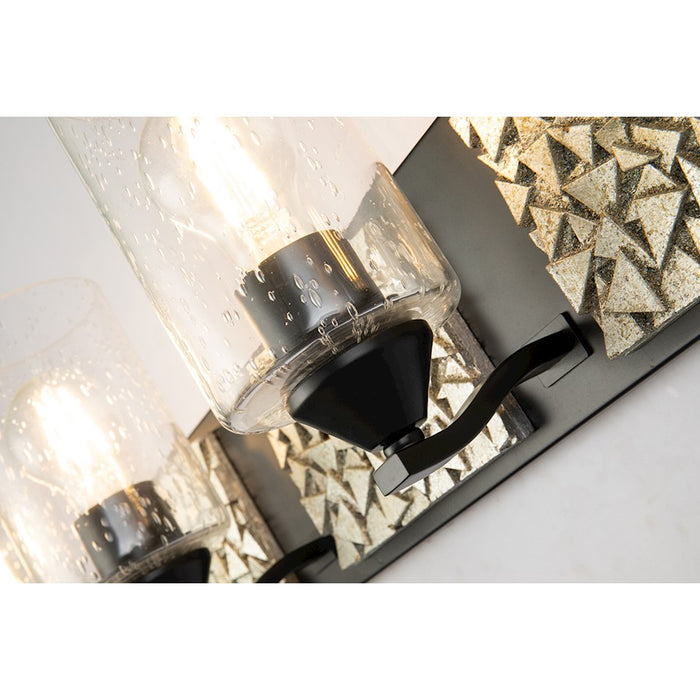 Lucas McKearn Bocage 4 Light Bath/Vanity, Matte Black/Silver