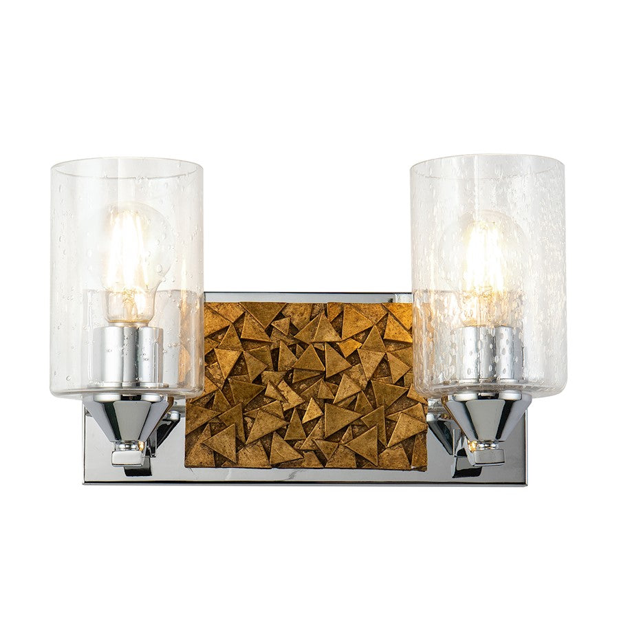 Lucas McKearn Bocage 2 Light Bath/Vanity, Polished Chrome/Gold - BB90586PC-2B1G