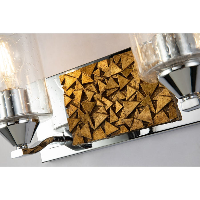 Lucas McKearn Bocage 2 Light Bath/Vanity, Polished Chrome/Gold