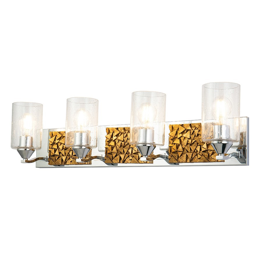 Lucas McKearn Bocage 4 Light Bath/Vanity, Polished Chrome/Gold - BB90586PC-4B1G