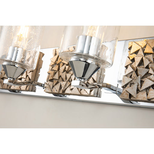 Lucas McKearn Bocage 4Lt Bath/Vanity, Polished Chrome/Silver