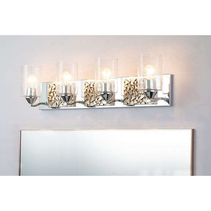 Lucas McKearn Bocage 4Lt Bath/Vanity, Polished Chrome/Silver