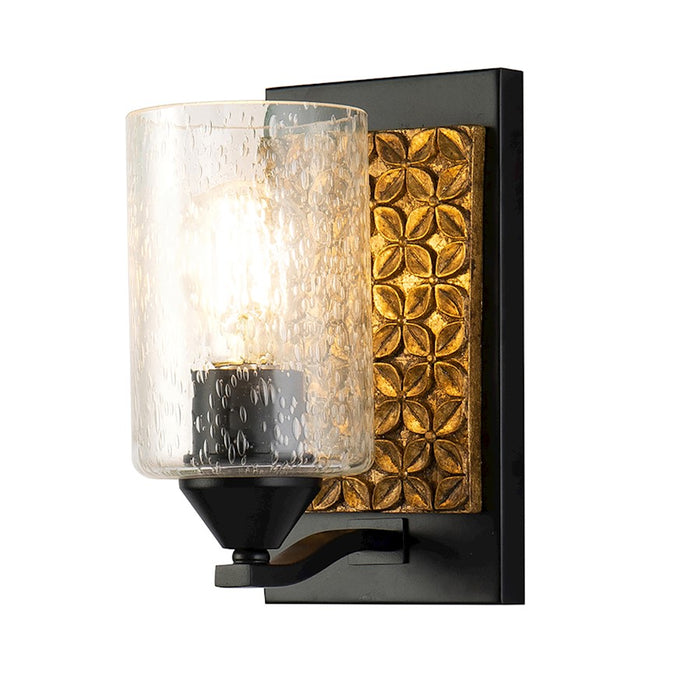 Lucas McKearn Arcadia 1 Light Wall Sconce, Matte Black/Gold - BB90587MB-1B2G