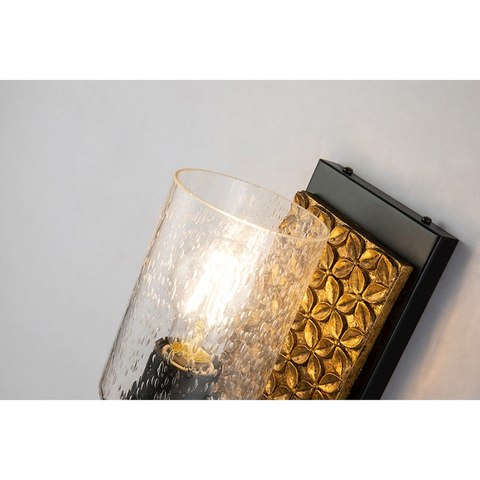 Lucas McKearn Arcadia 1 Light Wall Sconce, Matte Black/Gold
