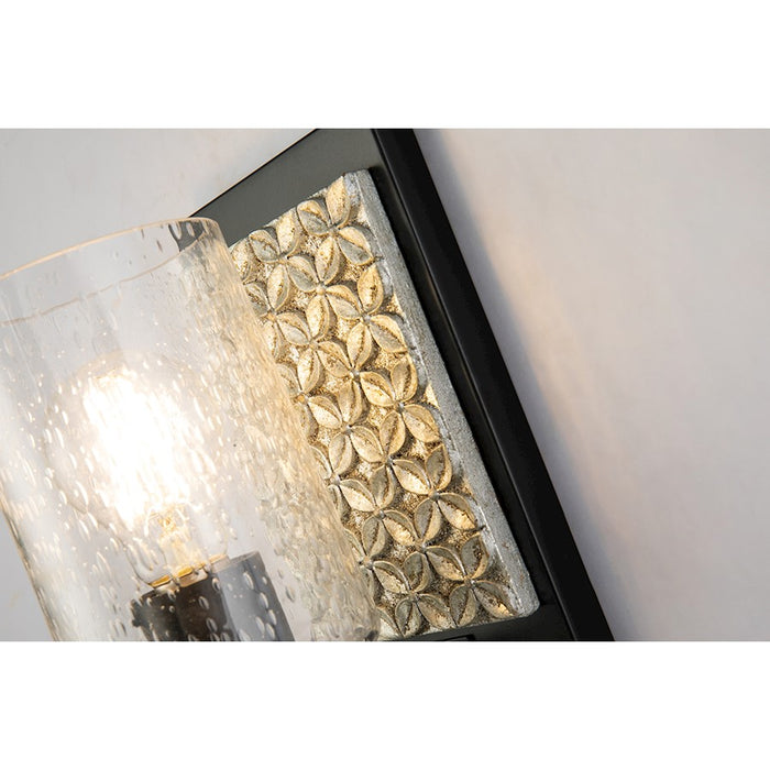 Lucas McKearn Arcadia 1 Light Wall Sconce, Matte Black/Silver