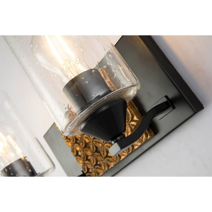 Lucas McKearn Arcadia 2 Light Bath/Vanity, Matte Black/Gold