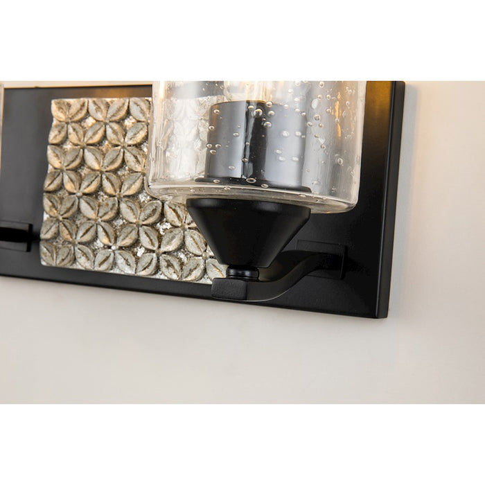 Lucas McKearn Arcadia 2 Light Bath/Vanity, Matte Black/Silver