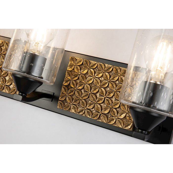 Lucas McKearn Arcadia 3 Light Bath/Vanity, Matte Black/Gold
