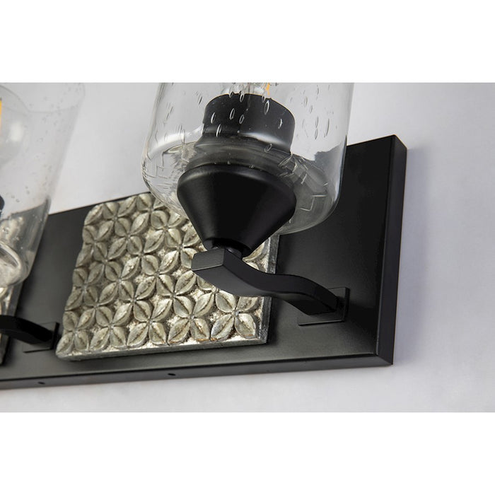 Lucas McKearn Arcadia 3 Light Bath/Vanity, Matte Black/Silver