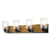 Lucas McKearn Arcadia 4 Light Bath/Vanity, Matte Black/Gold - BB90587MB-4B2G