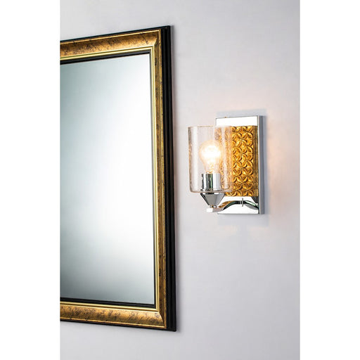 Lucas McKearn Arcadia 1 Light Wall Sconce, Polished Chrome/Gold