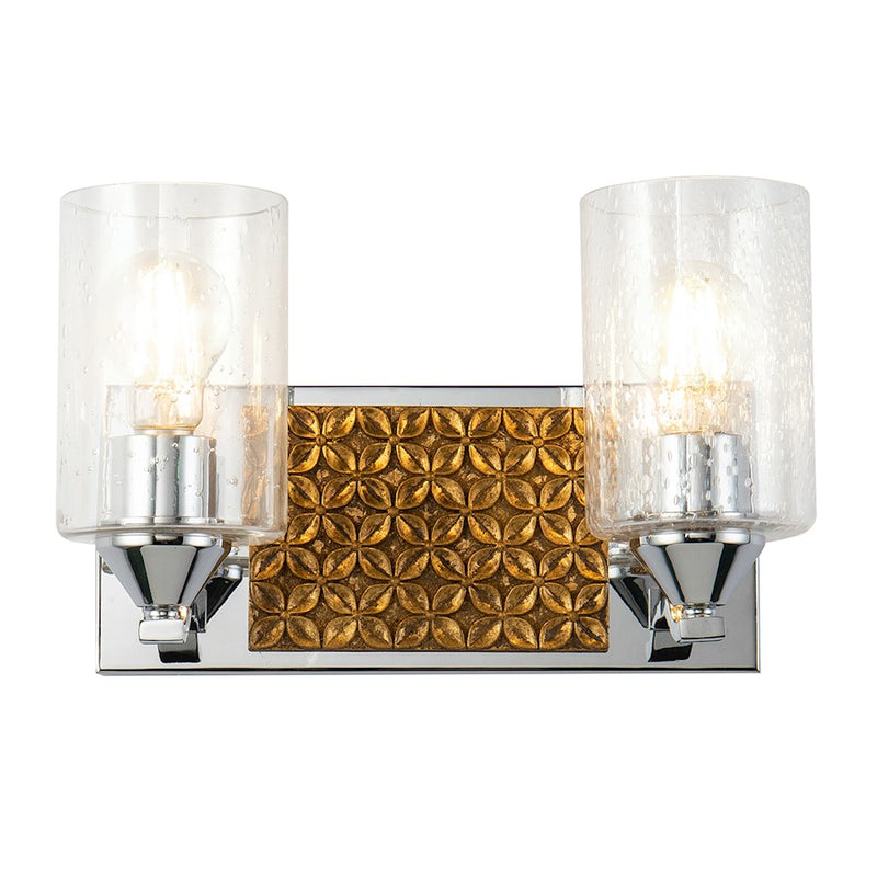 Lucas McKearn Arcadia 2 Light Bath/Vanity, Polished Chrome/Gold - BB90587PC-2B2G