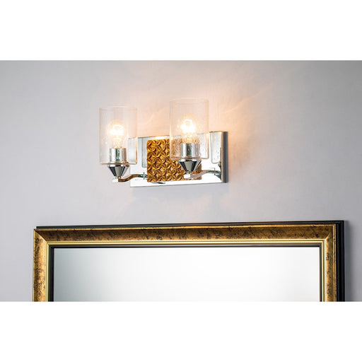 Lucas McKearn Arcadia 2 Light Bath/Vanity, Polished Chrome/Gold