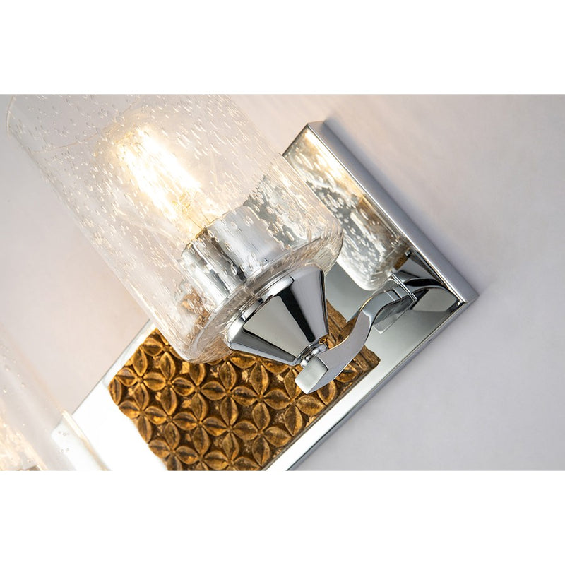 Lucas McKearn Arcadia 2 Light Bath/Vanity, Polished Chrome/Gold