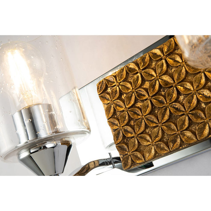 Lucas McKearn Arcadia 2 Light Bath/Vanity, Polished Chrome/Gold