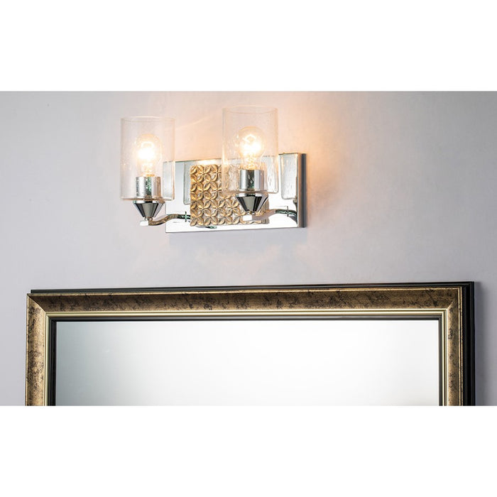 Lucas McKearn Arcadia 2Lt Bath/Vanity, Polished Chrome/Silver