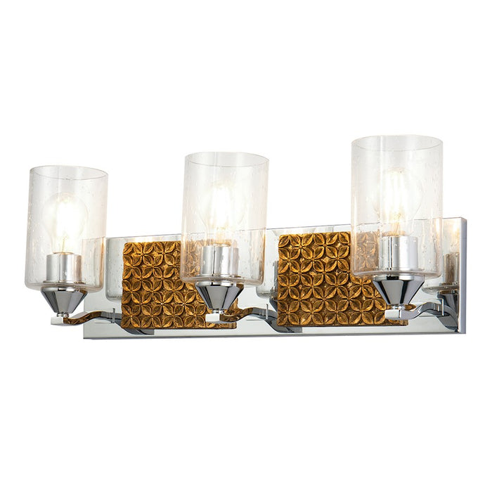 Lucas McKearn Arcadia 3 Light Bath/Vanity, Polished Chrome/Gold - BB90587PC-3B2G