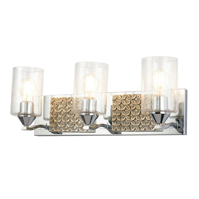 Lucas McKearn Arcadia 3Lt Bath/Vanity, Polished Chrome/Silver - BB90587PC-3B2S