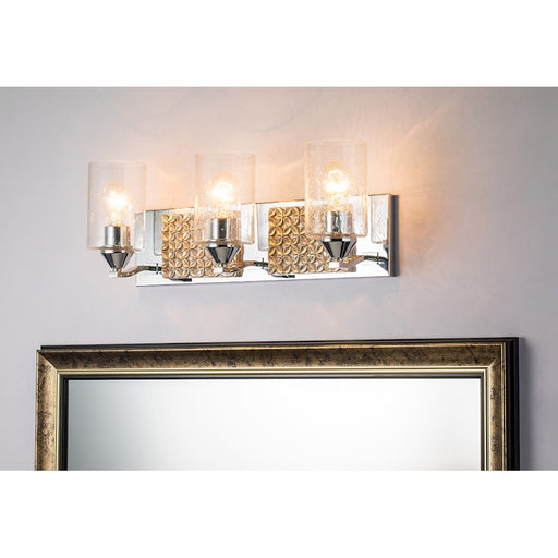 Lucas McKearn Arcadia 3Lt Bath/Vanity, Polished Chrome/Silver