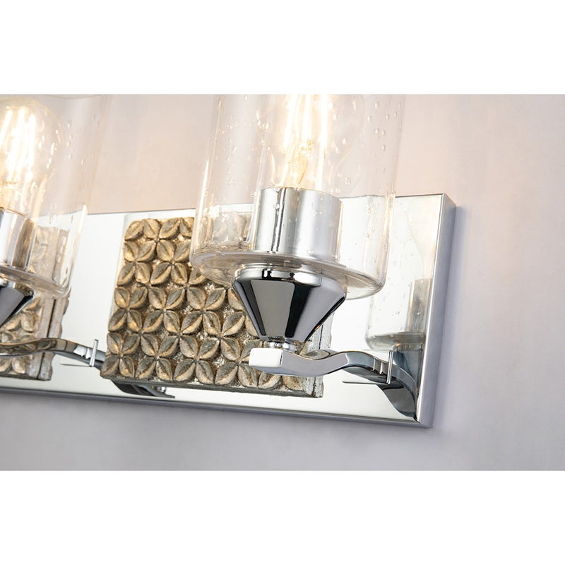 Lucas McKearn Arcadia 3Lt Bath/Vanity, Polished Chrome/Silver