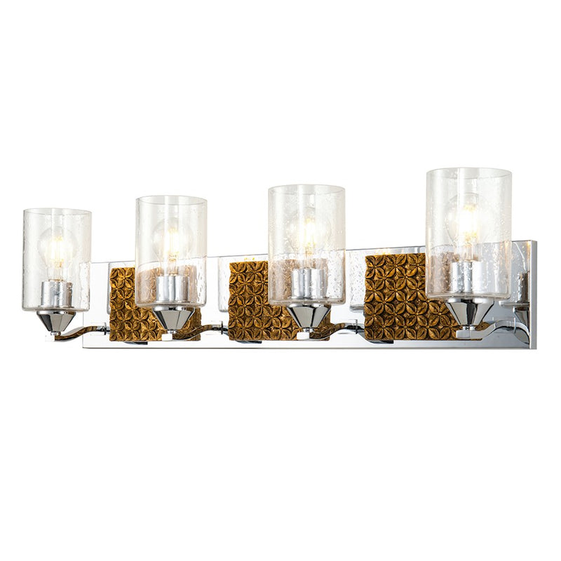 Lucas McKearn Arcadia 4 Light Bath/Vanity, Polished Chrome/Gold - BB90587PC-4B2G
