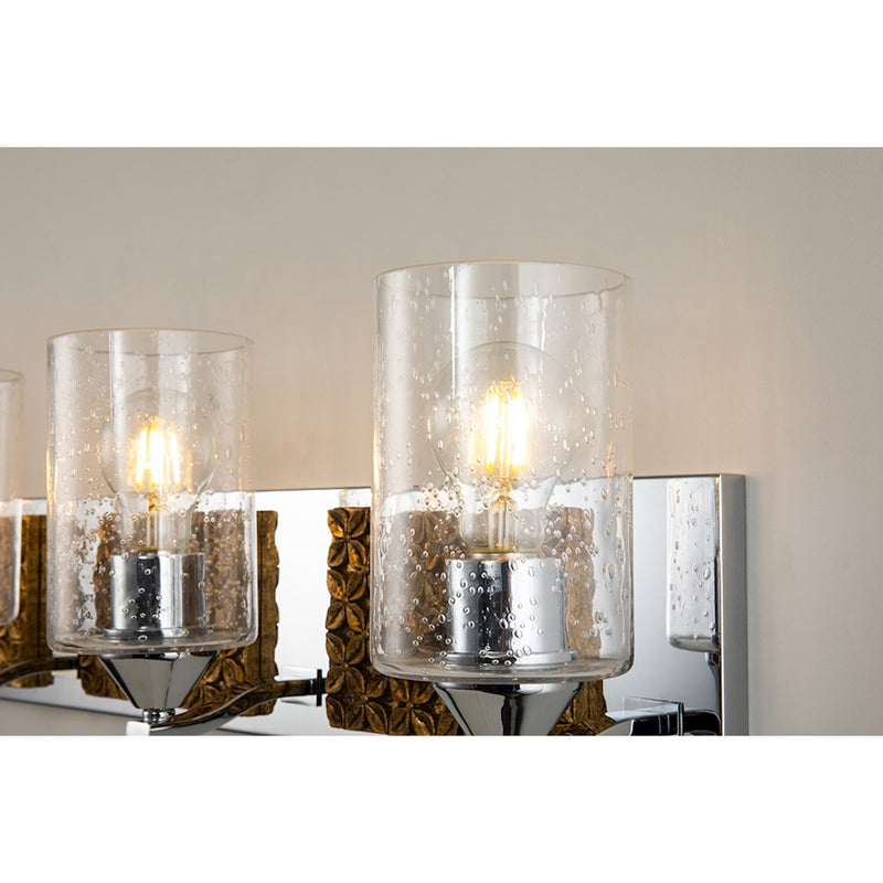Lucas McKearn Arcadia 4 Light Bath/Vanity, Polished Chrome/Gold