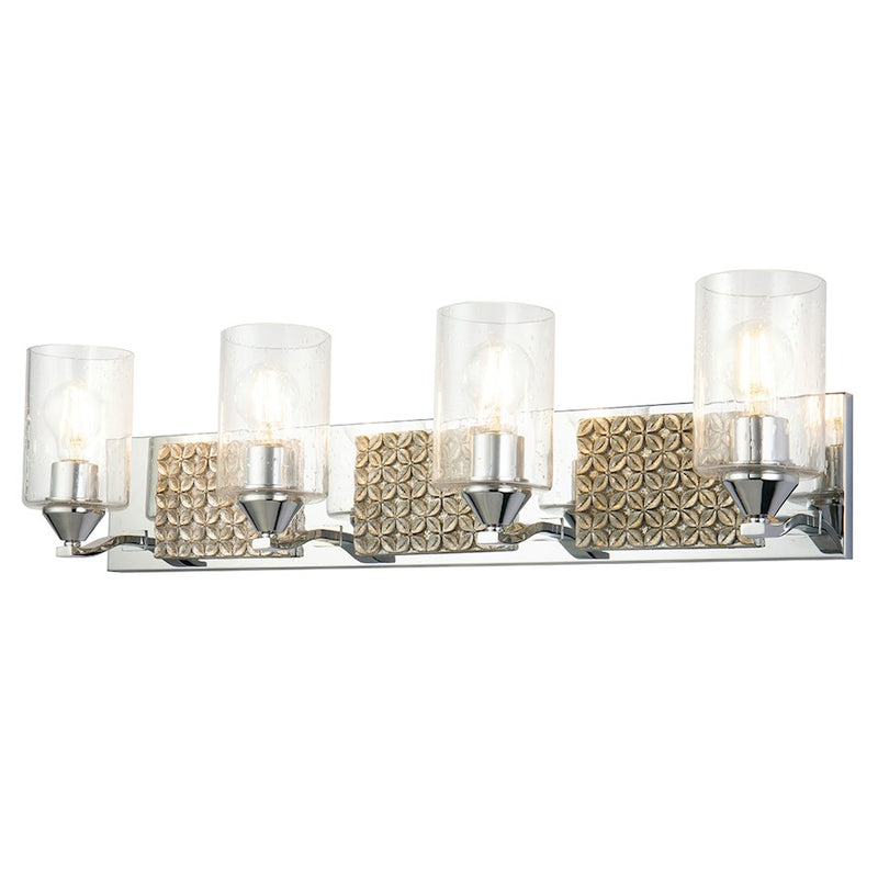 Lucas McKearn Arcadia 4Lt Bath/Vanity, Polished Chrome/Silver - BB90587PC-4B2S