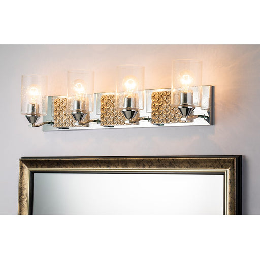 Lucas McKearn Arcadia 4Lt Bath/Vanity, Polished Chrome/Silver