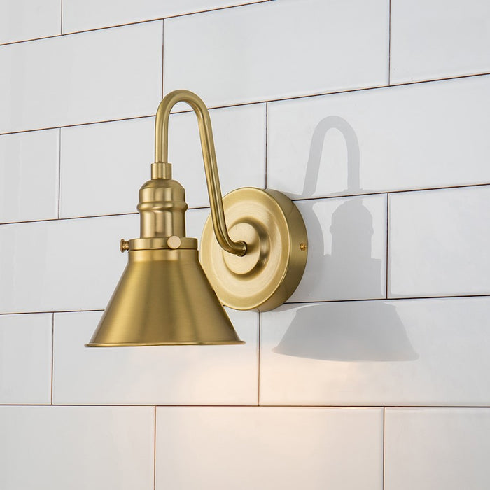 Lucas McKearn Provence 1 Light Bath/Vanity, Aged Brass