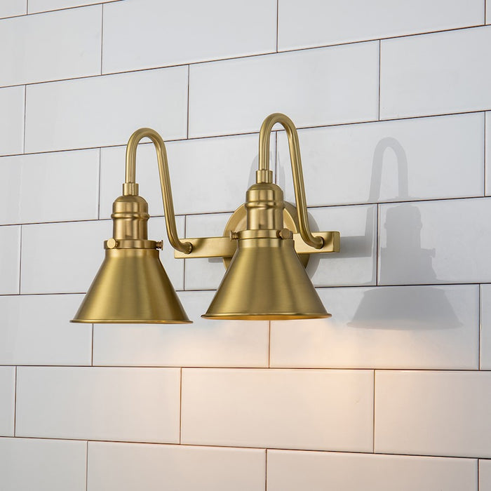Lucas McKearn Provence 2 Light Bath/Vanity, Aged Brass