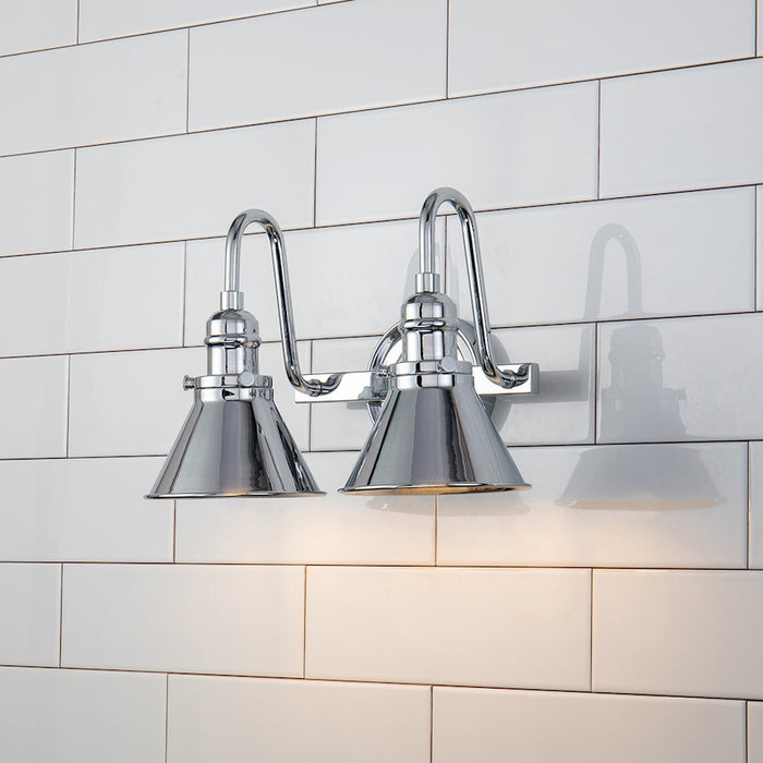 Lucas McKearn Provence 2 Light Bath/Vanity, Polished Chrome
