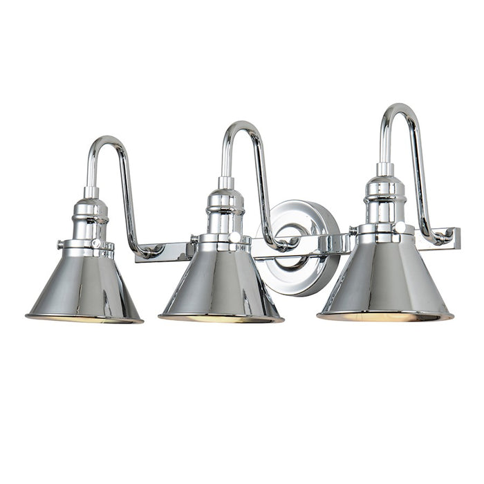 Lucas McKearn Provence 3 Light Bath/Vanity, Polished Chrome - BB90684PC-3