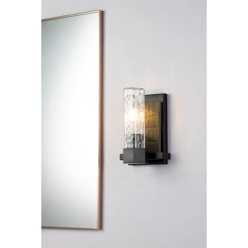 Lucas McKearn Navarre 1 Light Wall Sconce, Black/Grey