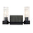 Lucas McKearn Navarre 2 Light Bath/Vanity, Black/Grey - BB91595-2