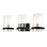 Lucas McKearn Mazant 3Lt Bath/Vanity, Matte Black/Polished Chrome - BB91598-3